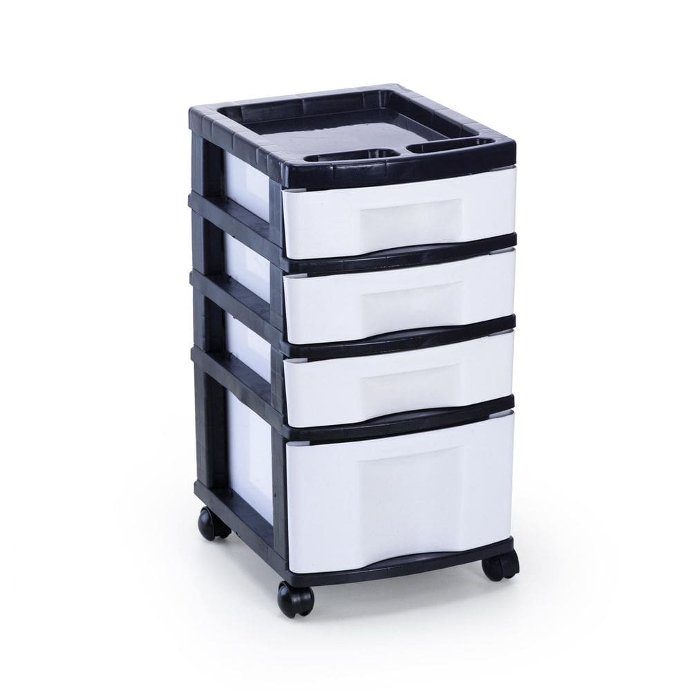 Gaveteiro Organizador 1 Gaveta + 3 Gavetas | Preta | 59cm