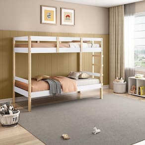 Beliche Solteiro Soft Madeira e Mdf Casatema Branco/Natural