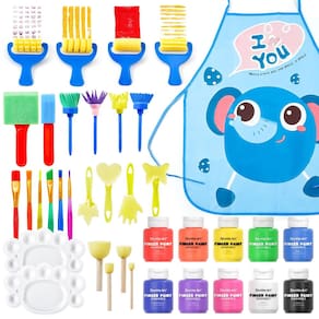 Conjunto de pintura a dedo Shuttle Art Kids lavável 10 cores 60 ml