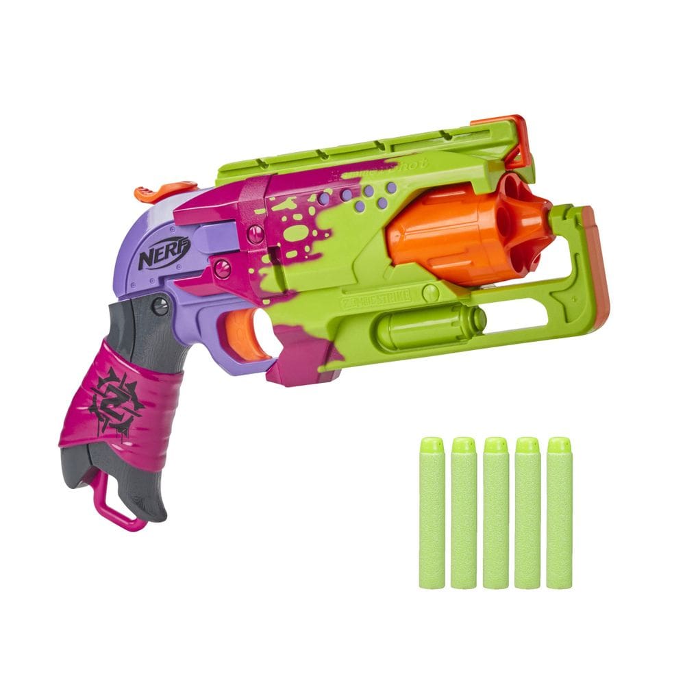 Blaster Nerf Zombie Strike Hammershot com 5 dardos Splatter