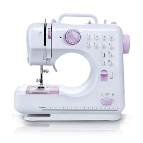 Máquina De Costura 12 Pontos Bivolt + Kit Costura 100 Peças