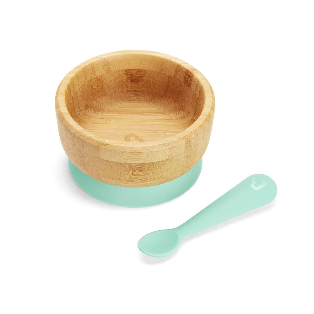 Ventosa e colher de silicone Munchkin Bambou para bebê