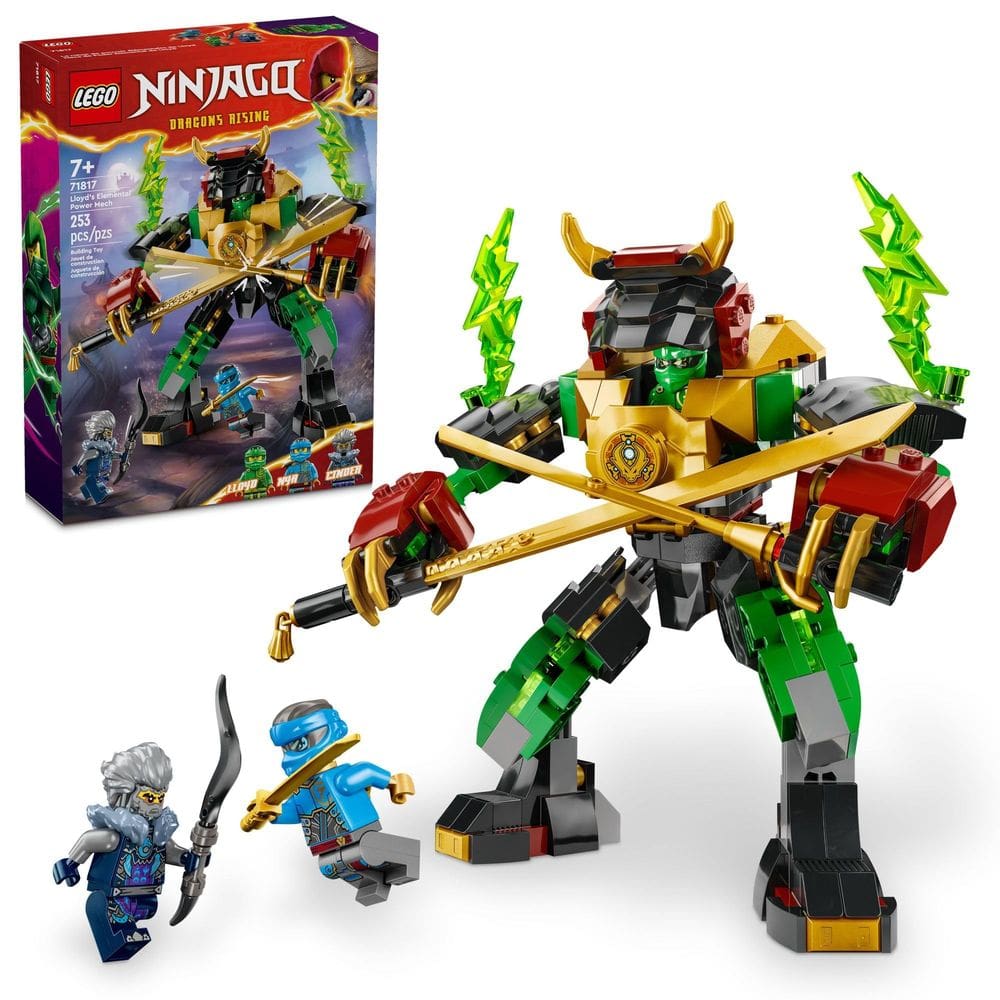 Brinquedo de batalha LEGO NINJAGO Lloyd`s Elemental Power Mech 71817