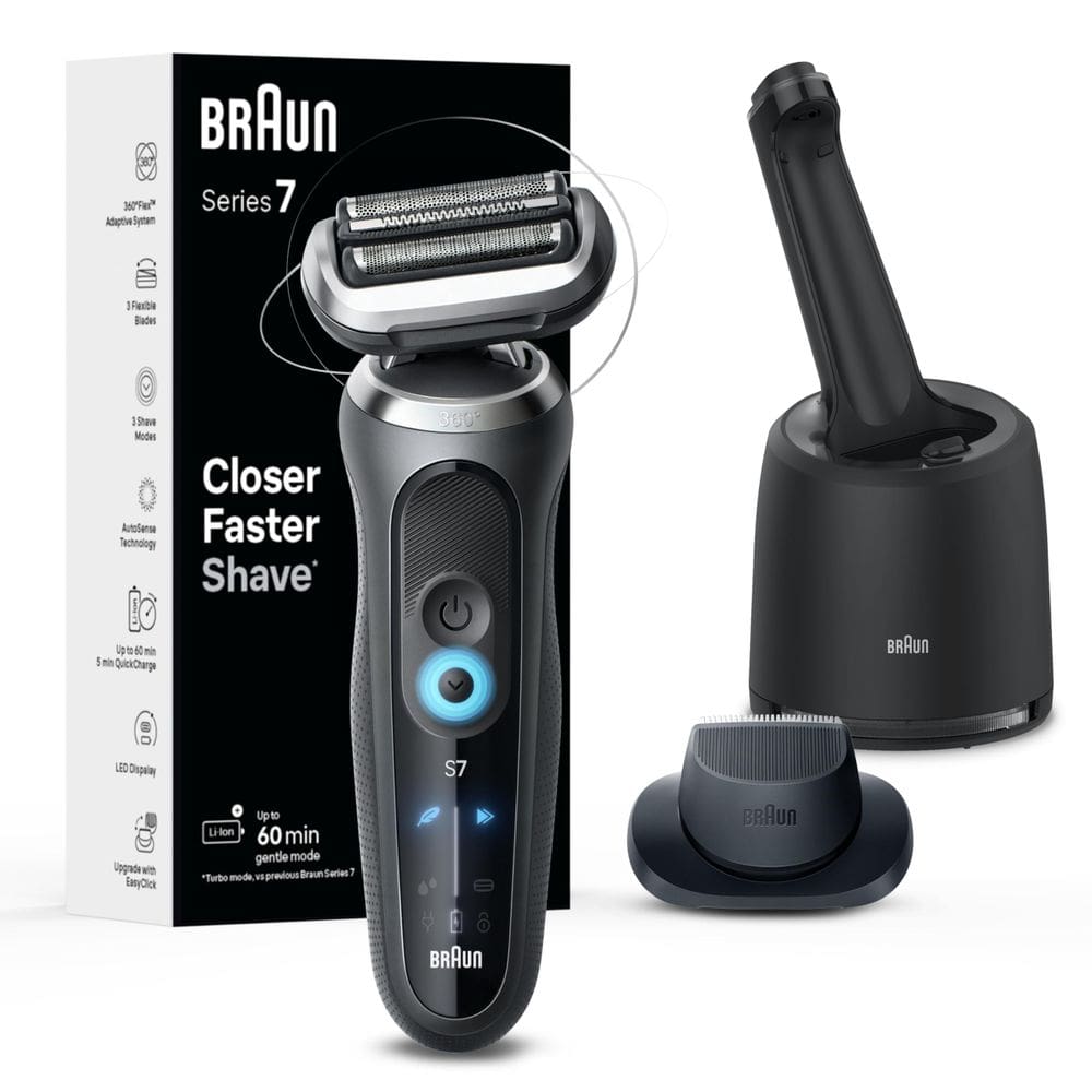 Barbeador elétrico Braun Series 7 7171cc para homens molhados e secos