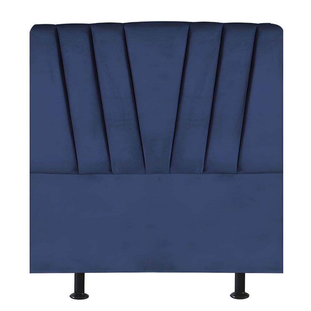 Cabeceira Estofada Cama Box Solteiro 100 cm Louise Veludo