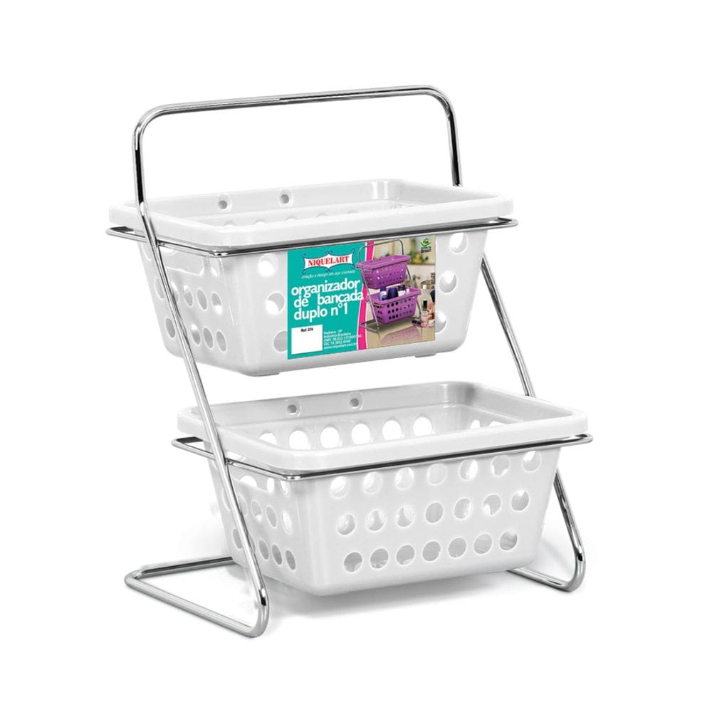 Organizador De Bancada Duplo Nº 1 Branco