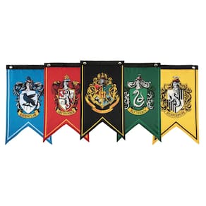 Conjunto de bandeiras CON*QUEST Harry Potter Hogwarts House, 5 unidades