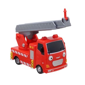 Caminhão de bombeiros de brinquedo Tayo the Little Bus Frank com escada móvel