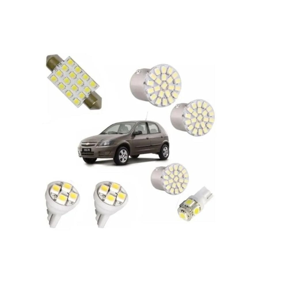 Kit Lâmpadas Led Celta 2001-2007 | Pingos 8 Led`s T10