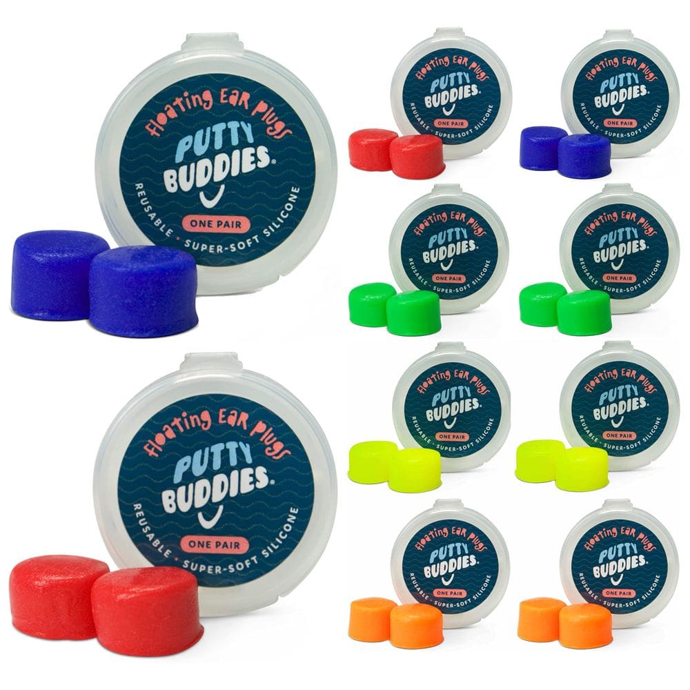 Tampões de ouvido flutuantes Putty Buddies, pacote de 10 pares para natação
