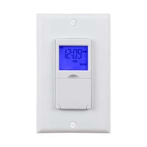 Interruptor temporizador BN-LINK de 7 dias programável embutido na parede branco