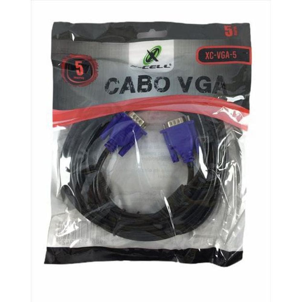 Cabo Vga Macho X Vga Macho 5M Xc-Vga5 Preto