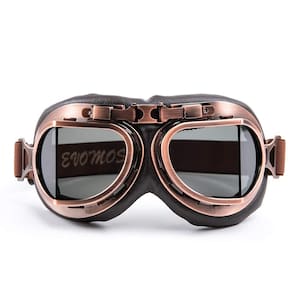Óculos de motocicleta evomosa Vintage Pilot Style Cruiser