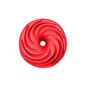 Forma De Bolo Tornado Espiral Vermelha 23Cm - Gmetc28-Red