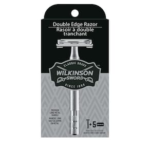 Barbeador de segurança Wilkinson Sword Double Edge com recargas de 5 lâminas