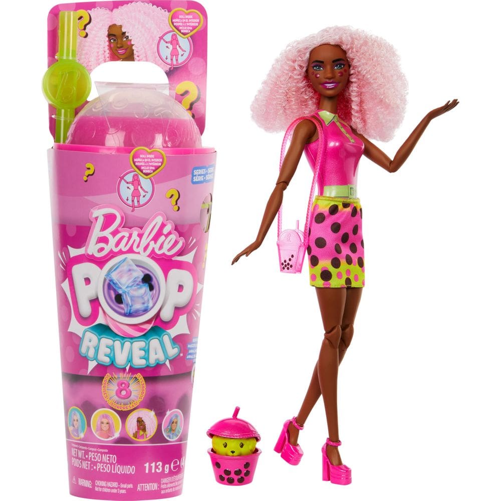Boneca moderna Barbie Pop Reveal Bubble Tea com 8 surpresas