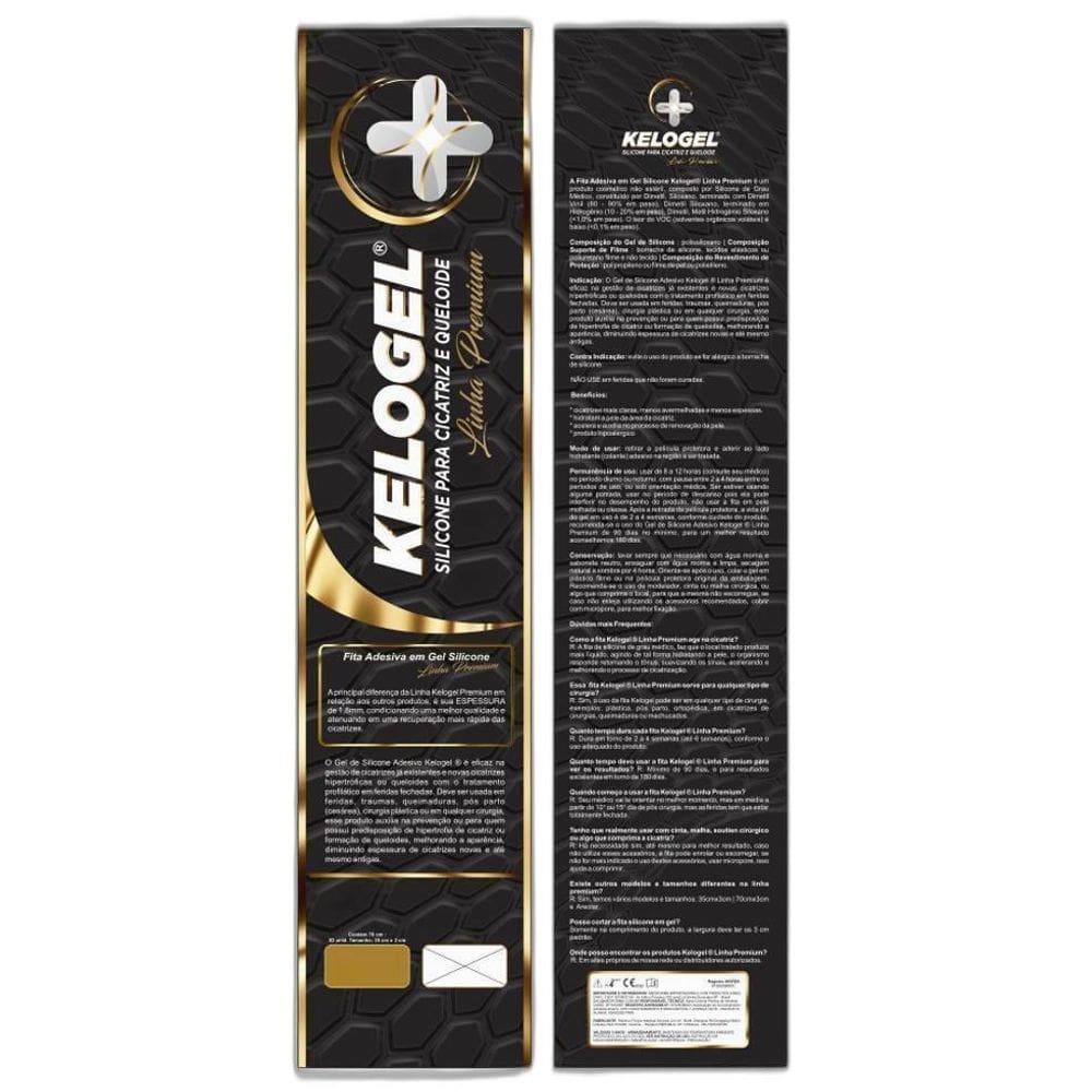 Fita Silicone 70Cmx3Cm Espessura 1.8Mm Linha Premium Kelogel
