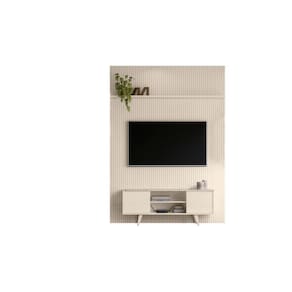 Estante Panorama para TV de até 55 polegadas - Calacata/Off White - Madetec