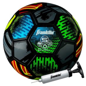 Bola de futebol Franklin Sports Mystic tamanho oficial 5 com bomba de ar
