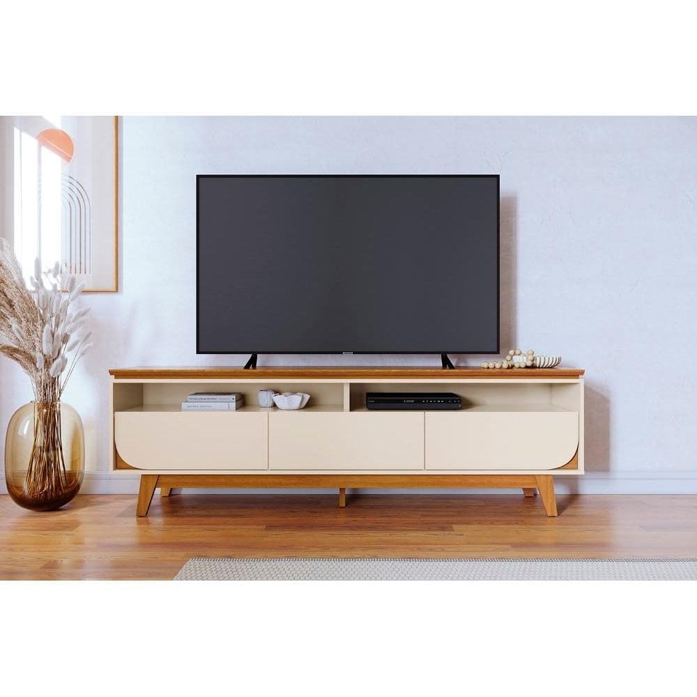 Painel Selene para TV de até 75 polegadas - Cinamomo Off White - Madetec