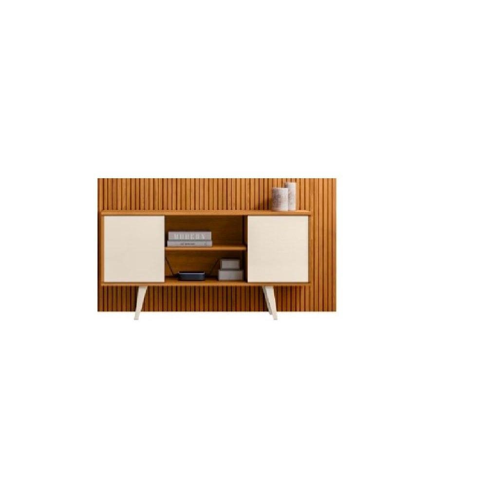 Home Panorama para TV de até 55 polegadas - Cinamomo/Off White - Madetec
