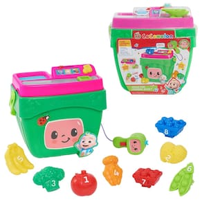 Cesta de aprendizagem de brinquedos CCocomelon Veggie Fun 10 peças de 18 m ou mais