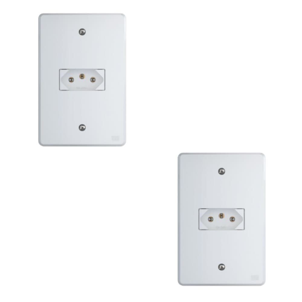 Kit Conjunto Tomada 4x2 | 1 módulo 2P+T 20A 250V 2 peças