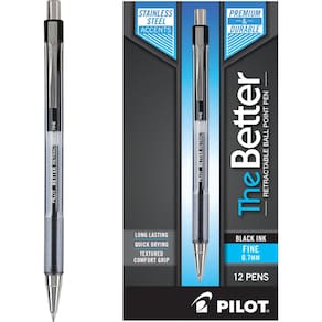 Caneta esferográfica Pilot 30000 The Better Black Ink 0,7 mm, pacote com 12