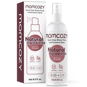 Frasco portátil de 250 ml para limpeza de bomba de mama em spray Momcozy