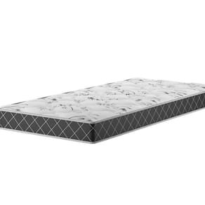 Colchão Espuma Solteiro D23 14cm 1,88m 78cm Double Face Mobi Xadrez Preto