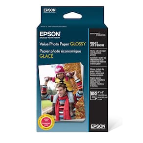 Papel fotográfico Epson Value Glossy 4x6 100 folhas S400034