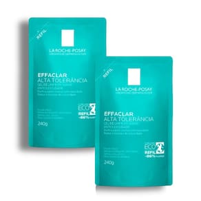 Kit 2 Gel de Limpeza Facial Effaclar Alta Tolerância La Roche-Posay Refil 240g