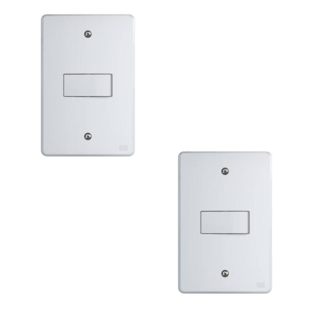 Kit Conjunto Interruptor 4x2 | 1 Tecla Simples 10A 250V 2 peças