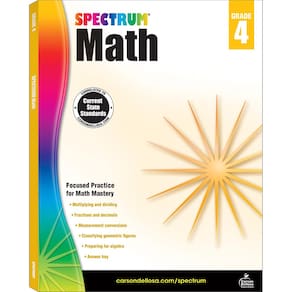 Pasta de trabalho Spectrum 4th Grade Math Ages 9-10 com 160 páginas