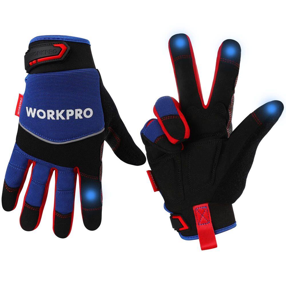 Luvas de trabalho de segurança WORKPRO Mechanic Touch Screen Blue XL