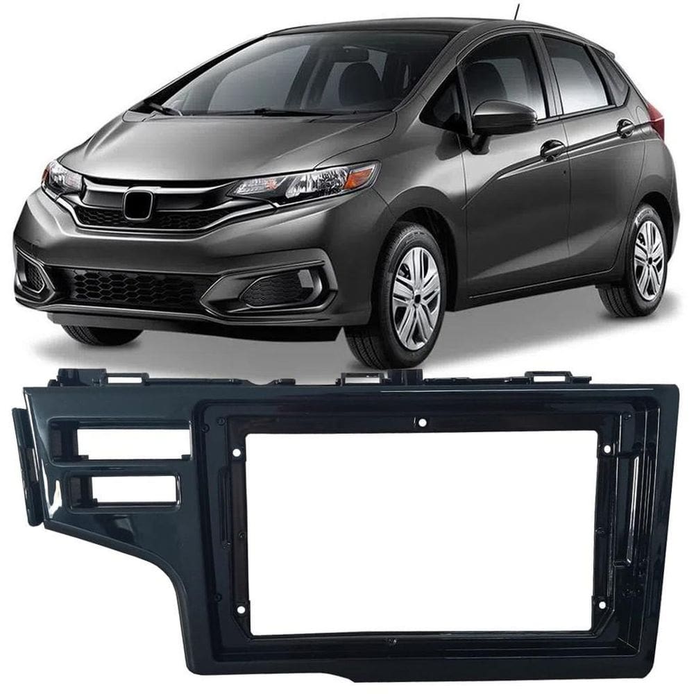 Moldura De Painel 2 Din 9 Polegadas Honda Fit 2015/2020