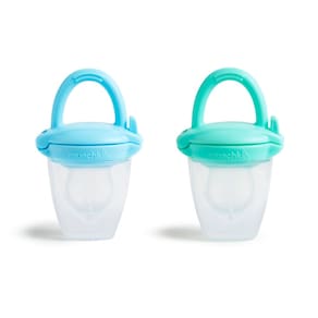 Alimentador de comida para bebês Munchkin de silicone para sólidos, 4 meses ou mais, pacote com 2