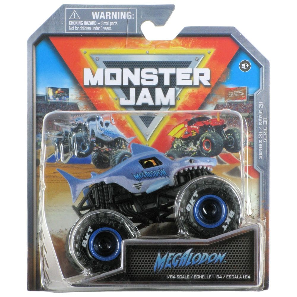 Caminhão fundido sob pressão Monster Jam 2023 Spin Master 1:64 Megalodon