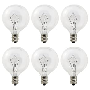 Lâmpadas de 25 W para aquecedores de cera G50, pacote com 6, 120 V, base E12