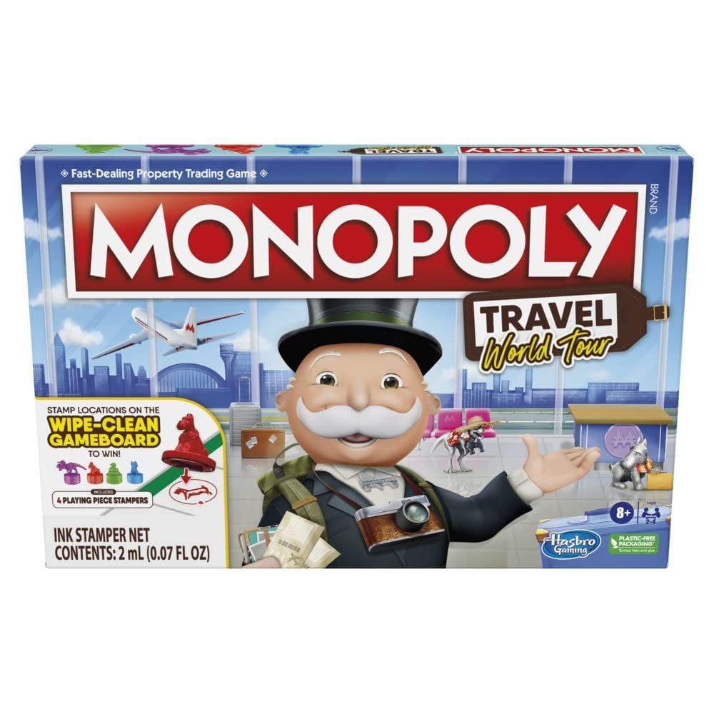 Jogo de tabuleiro Hasbro Gaming Monopoly Travel World Tour 8+ Years