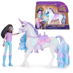Toy Unicorn Academy Layla & Glacier com acessórios de 4 anos ou mais