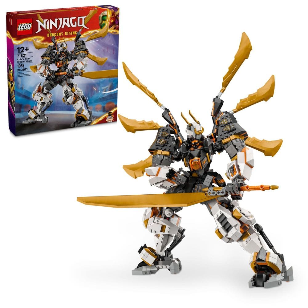 Brinquedo LEGO NINJAGO Cole`s Titan Dragon Mech 71821 com minifigura