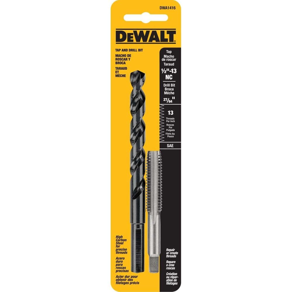 Conjunto de torneiras de perfuração DEWALT 1/2-13NC Thread 2 peças