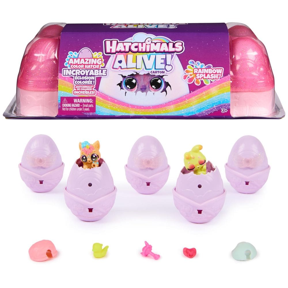 Toy Hatchimals Alive Rainbow Splash com 5 bonecos de 3 anos ou mais