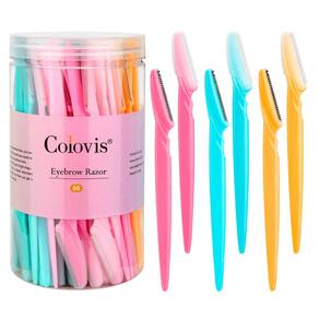 Conjunto de lâminas de barbear para sobrancelhas e rosto Colovis, pacote 66, para mulheres e homens