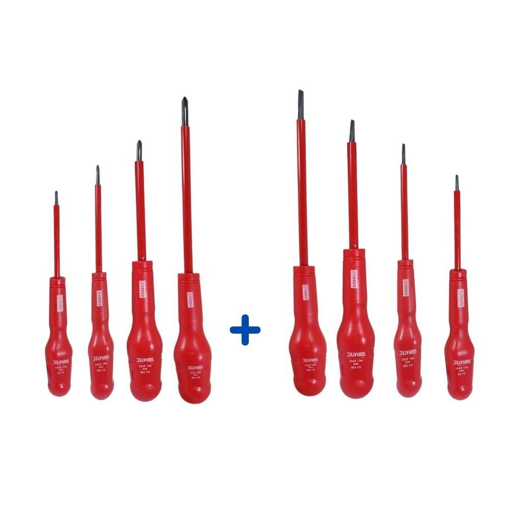 Jogo Chave Fenda e Philips Sibratec | Cabo Isolado 1000V (8 peças)