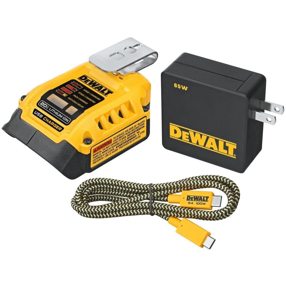 Carregador de bateria e kit de carregamento de parede USB DEWALT DCB094K