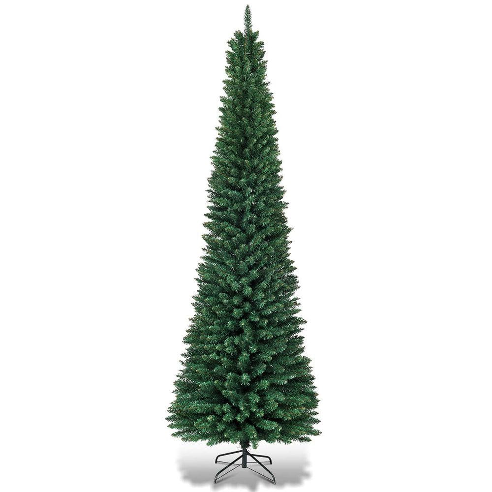 Lápis artificial Christmas Tree Giantex Green 210 cm com suporte