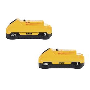 Pacote de baterias DEWALT 20V MAX 3.0Ah, pacote com 2 unidades (DCB230-2)