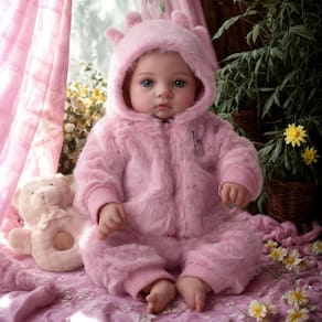 Reborn Baby Doll BABESIDE 17 cm com kit de alimentação para crianças de 3 anos ou mais